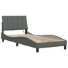 vidaXL Bedframe zonder matras "Hanko" 90x200 cm stof donkergrijs
