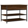vidaXL Schoenenbankje 70x42,5x50 cm bewerkt hout bruin eikenkleur