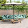 vidaXL 4-delige Loungeset pallet met kussens massief acaciahout