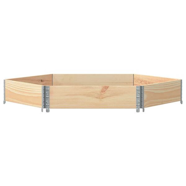 vidaXL Verhoogde plantenbak zeshoekig 160x160 cm massief grenenhout