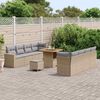 vidaXL Tuin Sofa Set met kussen met opslag 11 pcs beige en lichtgrijs