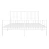 vidaXL Bedframe met hoofd- en voeteneinde metaal wit 160x200 cm