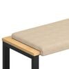 vidaXL Bankkussen Microvezel Cr&egrave;mekleurig Diepte 35 cm