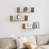 vidaXL Wandschappen 3 st 58x18x18 cm bewerkt hout artisanaal eiken