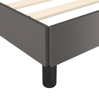 vidaXL Bedframe met hoofdbord kunstleer grijs 120x200 cm