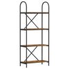vidaXL Boekenkast 4-laags 60 x 30 x 146 cm Bewerkt hout Gerookt eiken