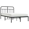 vidaXL Bedframe met hoofdbord metaal zwart 120x190 cm