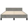 vidaXL Bedframe zonder matras 120x190 cm fluweel lichtgrijs