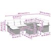 vidaXL Tuin Sofa Set met kussen 9 pcs beige en cr&egrave;mekleurig