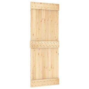 vidaXL Schuifdeur NARVIK Naturel en Zwart 85 x 210 cm (213,5 cm)