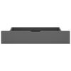 vidaXL Bedframe met 2 lades massief grenenhout donkergrijs 160x200 cm