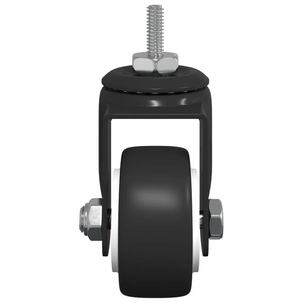 vidaXL Zwenkwiel 2 pcs Zwart 40,4 x 40,4 x 19,7 mm IJs en nylon