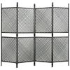 vidaXL Schuttingpaneel 2,4x2 m poly rattan antracietkleurig