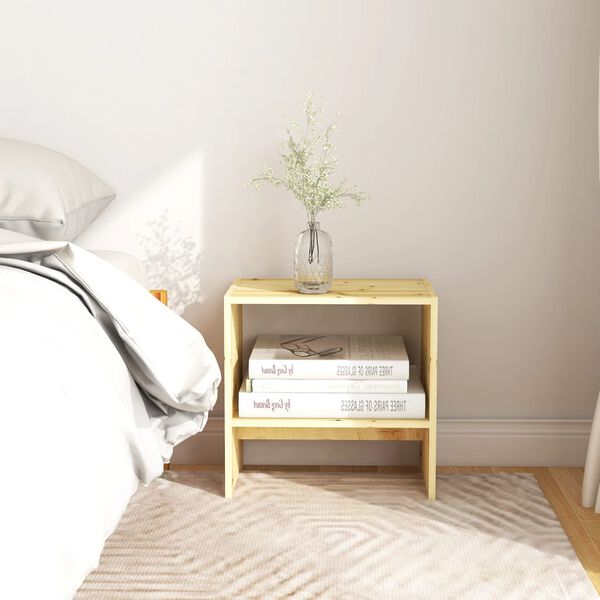 vidaXL Nachtkastjes 2 st 40x30,5x40 cm massief vurenhout