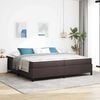 vidaXL Boxspringbed met matras Donkerbruin 200 x 200 cm Stof
