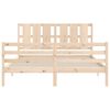 vidaXL Bedframe met hoofdbord massief hout