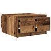 vidaXL Salontafel met lades 70,5x70x40 cm oud hout