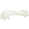 vidaXL Bankstel 3 pcs Cr&egrave;me 221 x 80 x 80 cm Fluweel