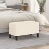 vidaXL Bankje 70x35x41 cm fluweel crèmekleurig