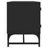 vidaXL Tv-meubel met glazen deuren 102x37x50 cm zwart