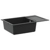 vidaXL Wasbak Zwart 780 x 500 mm 80% Kwarts en 20% Hars