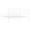 vidaXL Bedframe met hoofd- en voeteneinde metaal wit 180x200 cm