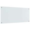 vidaXL Keuken Spatscherm Wit 110 x 50 cm gehard glas