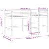 vidaXL Kinderhoogslaper met tunnel 80x200 cm massief grenenhout roze