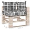vidaXL 6-delige Loungeset met kussens pallet grenenhout