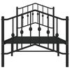 vidaXL Bedframe met hoofd- en voeteneinde metaal zwart 75x190 cm