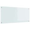 vidaXL Keukenachterwand Wit 110 x 50 cm gehard glas