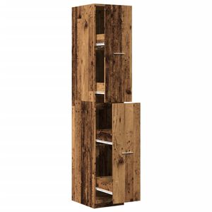 vidaXL Apothekerskast 30x41x174,5 cm bewerkt hout oud houtkleurig
