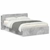 vidaXL Bedframe met opslag Betongrijs 140 x 200 cm Bewerkt hout