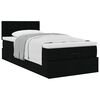 vidaXL Bed met matras 90x200 cm stof zwart