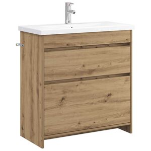 vidaXL Badkamermeubelset Artisanaal eiken 81 x 40 x 84,5 cm
