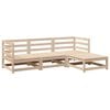 vidaXL 4-delige Loungeset massief grenenhout