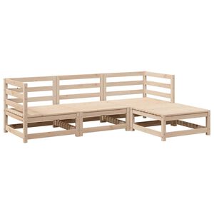 vidaXL 4-delige Loungeset massief grenenhout