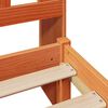 vidaXL Bed met boekenkast zonder matras grenenhout wasbruin 75x190 cm