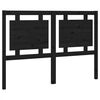 vidaXL Hoofdbord 140,5x4x100 cm massief grenenhout zwart