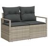 vidaXL Tuin Sofa Set met kussen met opslag 5 pcs Lichtgrijs