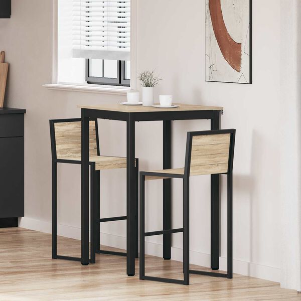 vidaXL Staande Bartafel Bewerkt hout