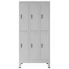 vidaXL Locker Kast Grijs 45 x 90 x 180 cm