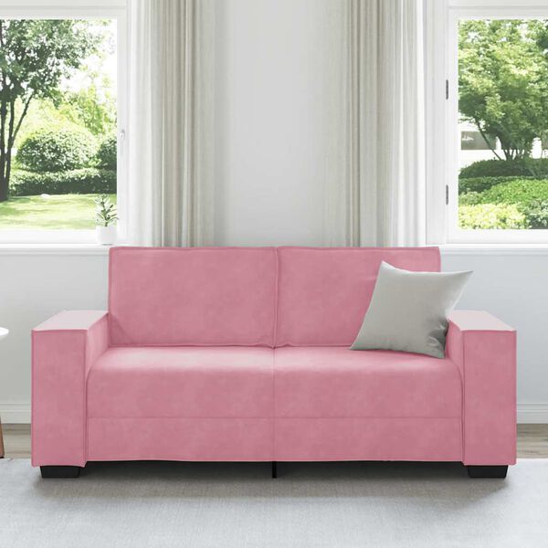 vidaXL Tweezitsbank 180x78x84 cm fluweel roze