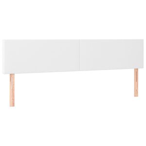 vidaXL Hoofdborden 200x5x78/88 cm kunstleer wit