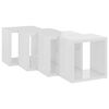 vidaXL Wandschappen kubus 4 st 22x15x22 cm hoogglans wit