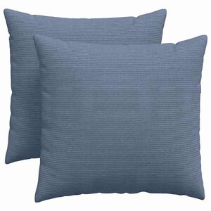 vidaXL Sofa Kussens 2 stuks Blauw 45 x 45 cm Cordstof