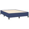 vidaXL Boxspring met matras stof blauw 140x200 cm
