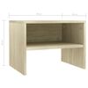 vidaXL Nachtkastjes 2 st 40x30x30 cm bewerkt hout sonoma eikenkleurig