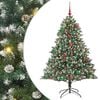vidaXL Kunstkerstboom met 300 LED Groen 180 cm PVC en Plastic en Staal