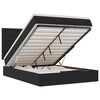 vidaXL Ottoman bed met matras en LED's 140x190cm stof zwart